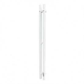 Полотенцесушитель дизайнерский KOSSER Стойка двойная вертикальная 1200х100 ELR с таймером белый (РСП01ERLW)