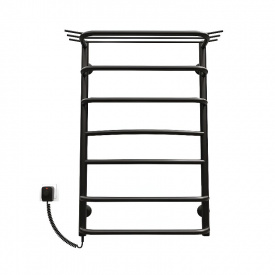 Полотенцесушитель электрический KOSSER Канна 700х500/7 EL черный вертикальный (ДК09EL)