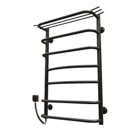 Полотенцесушитель электрический KOSSER Канна 800х500/7 EL черный вертикальный (ДК07EL)