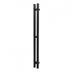 Полотенцесушитель дизайнерский KOSSER Стойка двойная вертикальная 1200х100 ELR с таймером черная (РСП01ERL)