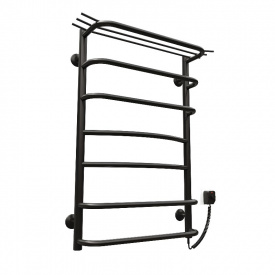 Полотенцесушитель электрический KOSSER Канна 700х500/7 ЕR черный вертикальный (ДК09ER)