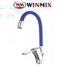Смеситель для кухни Ухо без подводки рефлекторный, Winmix FANY (nut) Reflector BLUE (Chr-011), Польша