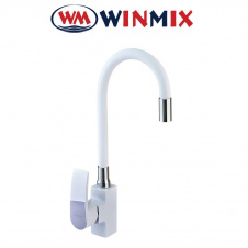 Смеситель для кухни рефлекторный белый гусак Winmix (nut) Magnum REFLECTOR White-Chrome (Chr-011), Польша