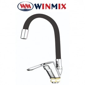 Смеситель для кухни Ухо без подводки рефлекторный, Winmix FANY (nut) Reflector Black (Chr-011), Польша