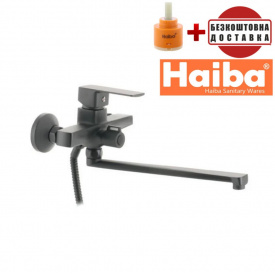 Змішувач для ванни HAIBA Kubus EURO Graphite (Chr-006)