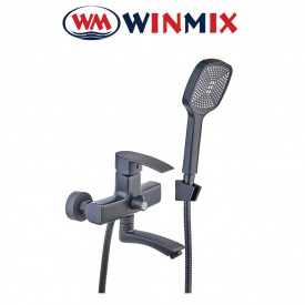Змішувач для ванни короткий нос Winmix (Euro) Magnum Black (Chr-009), Польща