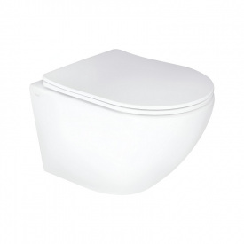 Унитаз подвесной Qtap Jay безободковый Ultra Quiet с сиденьем Soft-close белый (QT07335177W)