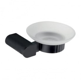 Мыльница Nofer CAPRI BLACK 40 x 135 x 88 mm, черный/белый (16225.N)