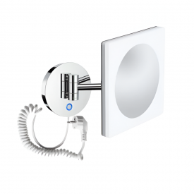 Зеркало косметическое Stellaforme Dodatki 250х220 увеличение х5, с подсветкой LED, хром