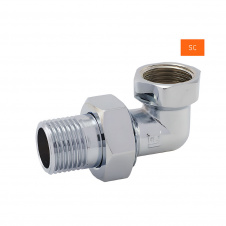 Сгон американка FADO FITT 3/4" ВН угловой, латунь, хром