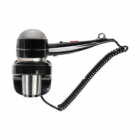 Фен для волос Nofer Hotel Line профессиональный 1800 Вт, черный/нержавеющая сталь (02058.S)