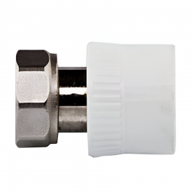 Муфта с накидной гайкой Tebo 20 x3/4" В PPR латунная вставка, белая