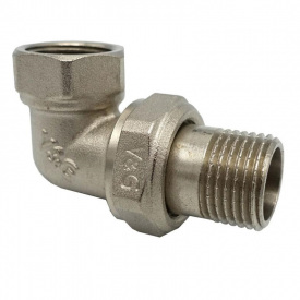 Сгон американка V&amp;G 1/2" ВН угловой, никелированная латунь