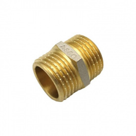 Ниппель Asco 1/2" НН никелированный с проточкой