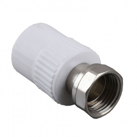 Муфта с накидной гайкой Kalde PPR ф20х3/4" белая 12083