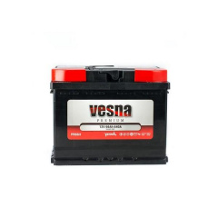 Аккумулятор автомобильный Vesna 66 Ah/12V Premium Euro (415 266) Надворная