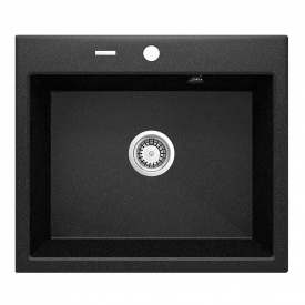 Мийка кухонна Deante Andante, граніт, прямокутник, без крила, чорний (ZQN_2103)