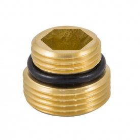 Ниппель для радиатора Schlosser 1/2″x3/4″ латунь, золото (603000003)