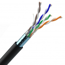 Кабель OK-Net КППЕ-ВП (100) FTP кат.5е, 4х2х0.51 бухта 305м (FTP мідь зовнішній)