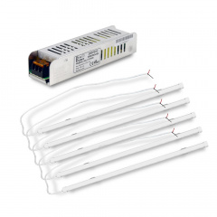 Комплект з 5-ти світильників LED лінійних 600 мм FARADAY Electronics та Блок живлення Full Energy Київ