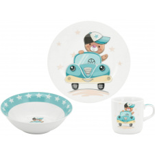 Набор фарфоровой детской посуды Little Driver 3 предмета Limited Edition C672