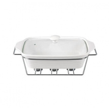 Мармит Kamille Food Warmer керамический 2,4л d 33 см с подогревом KM-6403 прямоугольный