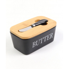 Маслянка керамічна з ножем матова "Butter" A-Plus 0480