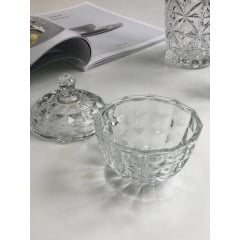 Цукорниця з кришкою скляна Diamond Olens 102-014 Стрий