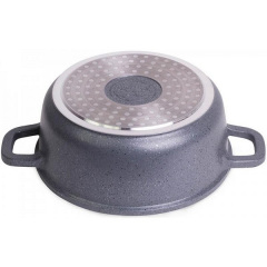 Каструля з кришкою Kamille Landes Grey 4.5 л з алюмінієвими литими ручками Ø24 см 4425 Житомир