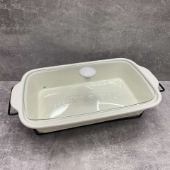 Мармит керамический прямоугольный с черной подставкой 30 см Maestro MR-11259-73 Березнеговатое