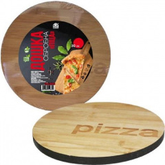 Кухонна дошка для піци бамбукова 30 см "Pizza" S&T 8843 Харків