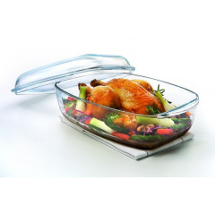 Гусятница 6,5 л прямоугольная с крышкой Pyrex 466A000 Вишневое