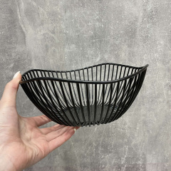 Кошик для фруктів DECOR "Напівхвиля" 25х24х10 см чорний 78954622/1005 Березне