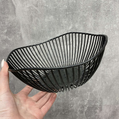Кошик для фруктів DECOR "Напівхвиля" 25х24х10 см чорний 78954622/1005 Березне