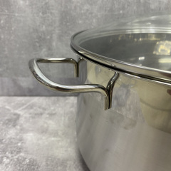 Кастрюля из нержавеющей стали со стеклянной крышкой 10 л Maestro MR-3508-30 Александрия