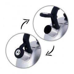 Чайник зі свистком 2 л Kamille KM-0693BL Ізюм