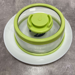 Вакуумна багаторазова кришка Vacuum Food Sealer 19 см A-Plus 0165 прозоро-салатова Бородянка