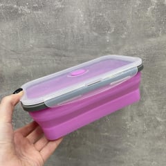 Лоток силиконовый 1200 мл раскладной 21*13,3*7,5 см Stenson ФС-1200 прозрачно-розовый Киев