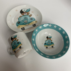 Набор фарфоровой детской посуды Little Driver 3 предмета Limited Edition C672 Хмельник