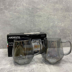 Набір чашок із боросилікатного скла 300 мл Ardesto Grapfite 2шт AR2630GR Київ