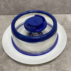 Вакуумна багаторазова кришка Vacuum Food Sealer 19 см A-Plus 0165 прозоро-синя Кропива