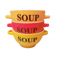 Набір бульйонниць-піал з ручками 650 мл 6 шт кераміка SOUP SNT 20338 Київ
