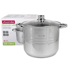 Каструля з кришкою 8,5 л Kamille KM-5403 Київ