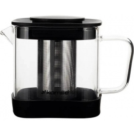 Заварник стеклянный со съемным металлическим ситечком 1000 мл Kamile KM-0777M