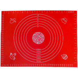 Силіконовий килимок 40х30 см з розміткою червоний Vincent-1409