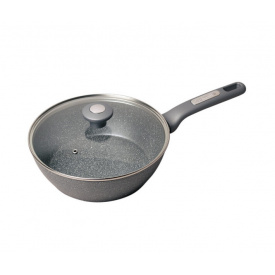 Сковорода-сотейник Kamille Granite d 24 см із кришкою KM-4275GR