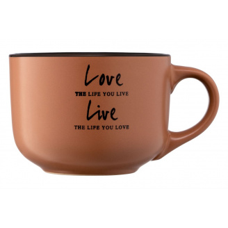 Чашка керамічна 550 мл 1 шт Ardesto Way of life AR3478BR