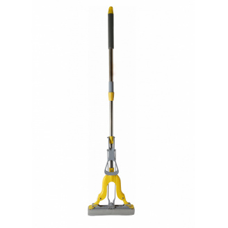 Швабра на 2 віджими PVA-насадка 27 см із хромованою телескопічною ручкою 95-126 см Eco Fabric EF-2708