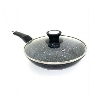 Сковорода алюмінієва з кришкою 24 см A-PLUS 1481