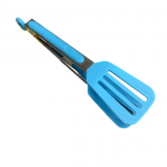 Щипцы кухонные силиконовые A-Plus 1959 с каркасом из нержавеющей стали 25,5см голубые